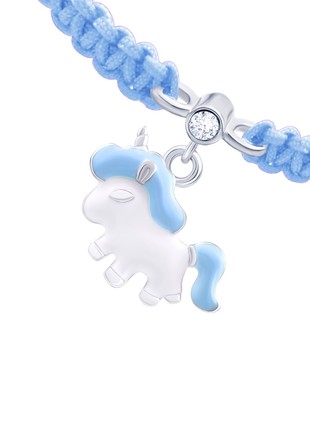 Braided bracelet Blue Unicorn2 photo