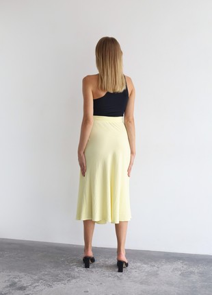 Yellow midi a-line skirt3 photo