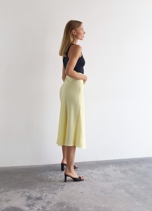 Yellow midi a-line skirt5 photo