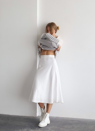 White midi a-line skirt3 photo