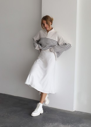 White midi a-line skirt4 photo