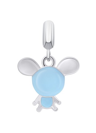 Pendant Mousie with blue enamel2 photo