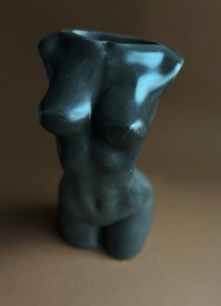 Gypsum statuette-vase Athena (black)