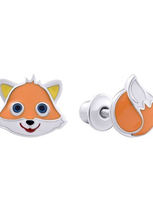 Earrings Fox with Tail