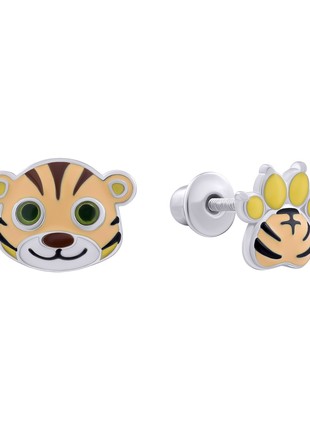 Earrings Tiger with Paw