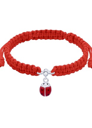 Braided bracelet Ladybug1 photo