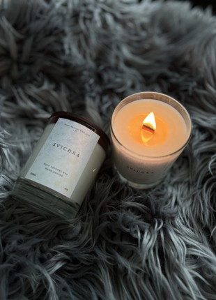 Coconut wax candle “PEACH”2 photo