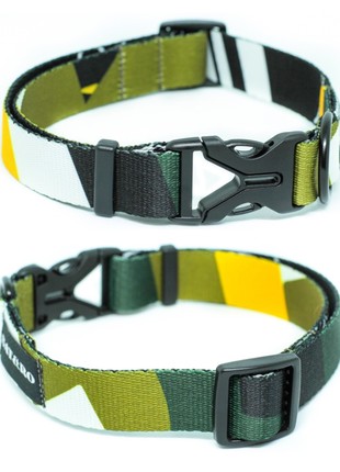 Dog collar nylon BAT&RO "Gangsta" M (40-50cm)1 photo