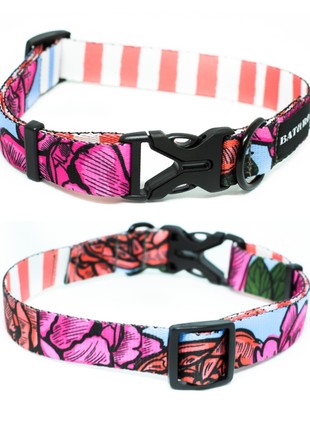Dog collar and leash set Bloom S+10ft (300cm)2 photo