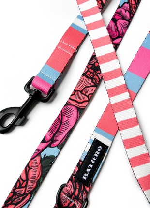 Dog collar and leash set Bloom S+8ft (250cm)3 photo