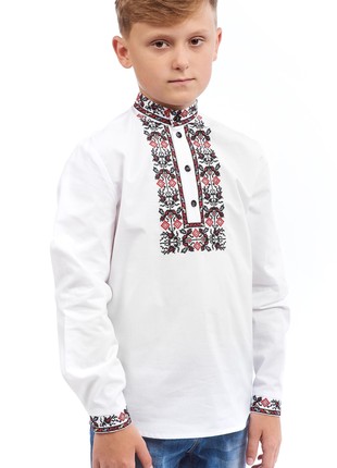 Embroidered shirt for boys, height 92-116cm 337-19/091 photo