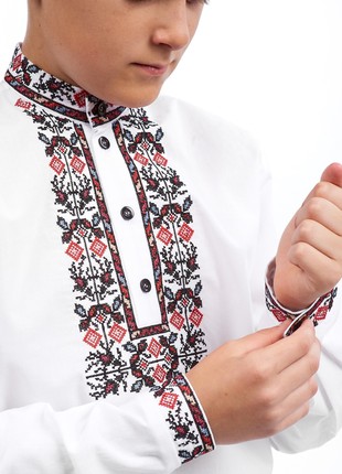 Embroidered shirt for boys, height 122-152cm 338-19/092 photo