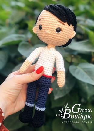 Knitted doll Prince Eric2 photo