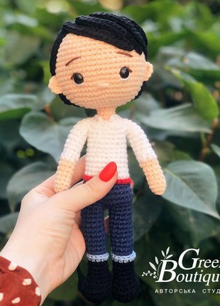 Knitted doll Prince Eric