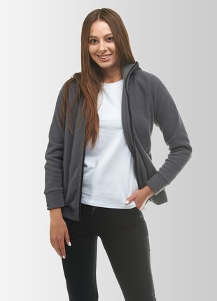 Women's fleece jacket Synevyr 260 grey2 photo