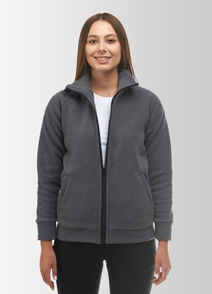 Women's fleece jacket Synevyr 260 grey1 photo