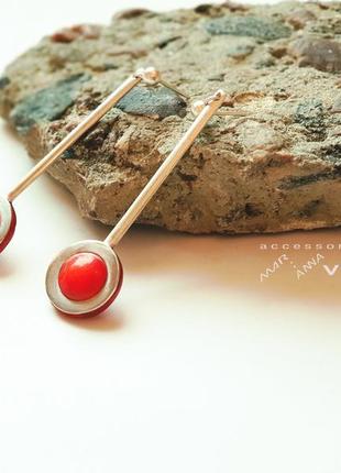 Cherry berry red earrings2 photo