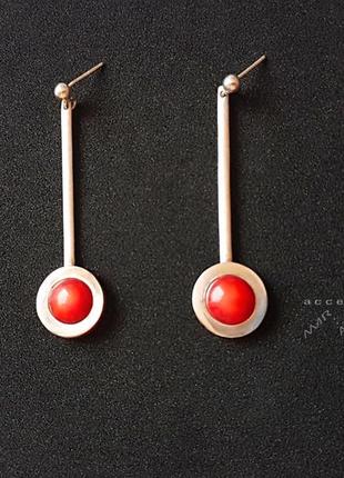 Cherry berry red earrings3 photo
