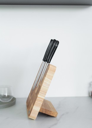 Wooden magnetic knife block2 photo
