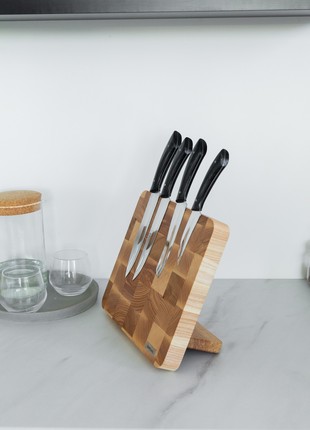 Wooden magnetic knife block9 photo