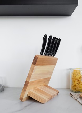 Wooden magnetic knife block2 photo