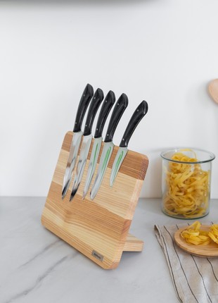 Wooden magnetic knife block1 photo