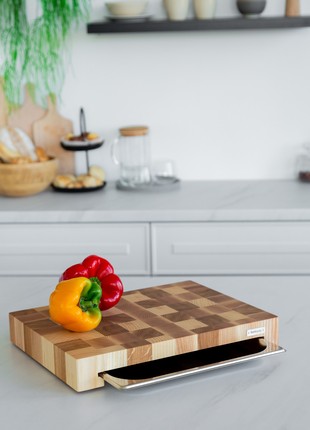 Ash&oak cutting board with tray 30*40 cm3 photo