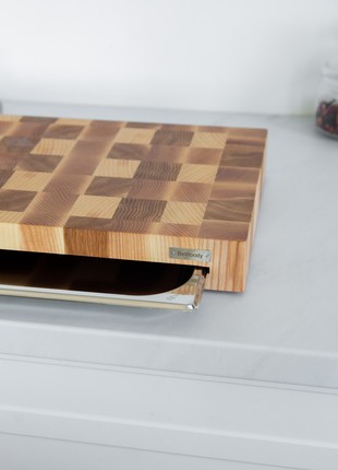 Ash&oak cutting board with tray 30*40 cm4 photo