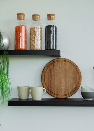 Round oak cutting board 30 cm3 photo