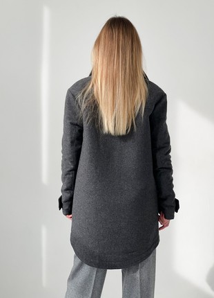 Wool grey coat for women3 photo