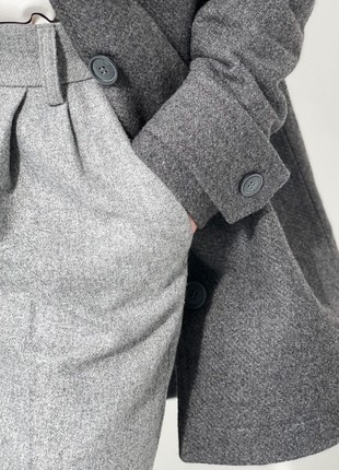 Wool grey coat for women6 photo