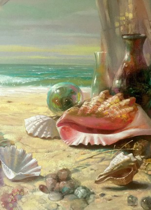 Oil painting Sea shore Anatoly Borisovich Tarabanov nTar1