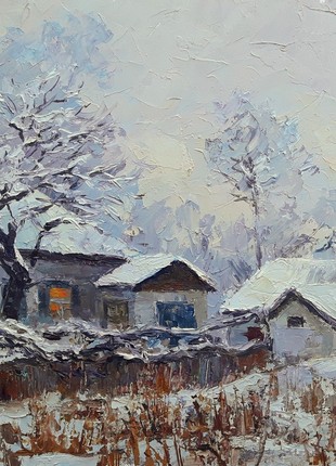 Oil painting Winter evening Serdyuk Boris Petrovich nSerb53