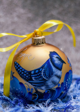 Blue Jay Christmas Ornament, Personalized Christmas Tree Bauble6 photo