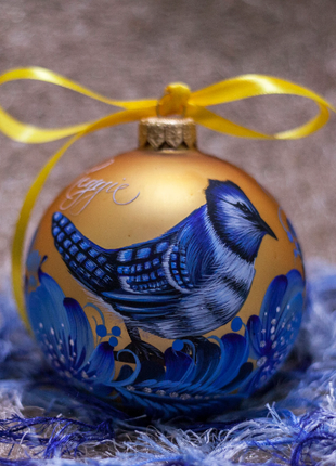 Blue Jay Christmas Ornament, Personalized Christmas Tree Bauble7 photo
