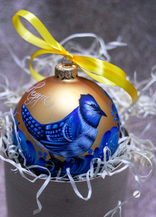 Blue Jay Christmas Ornament, Personalized Christmas Tree Bauble8 photo