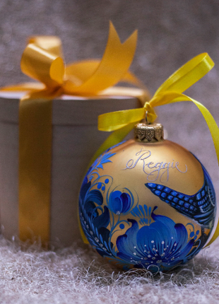 Blue Jay Christmas Ornament, Personalized Christmas Tree Bauble9 photo