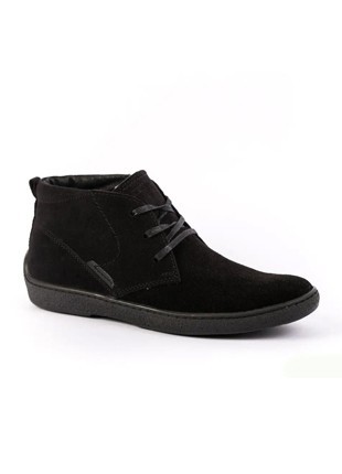 Black suede men's boots "Safari z 8"1 photo