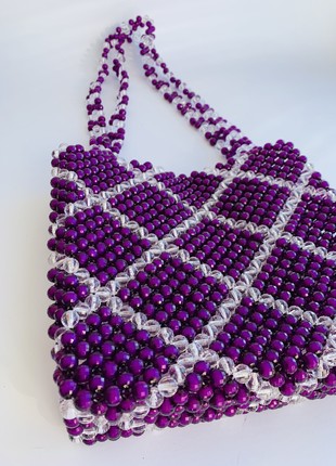 women's stylish bag. decoration for the image. bag made of beads. a gift for a girl7 photo