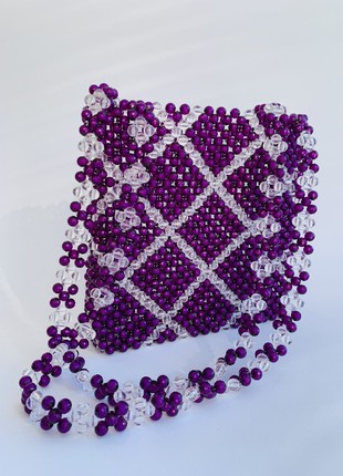 women's stylish bag. decoration for the image. bag made of beads. a gift for a girl