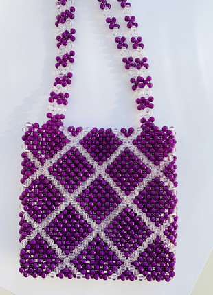 women's stylish bag. decoration for the image. bag made of beads. a gift for a girl10 photo