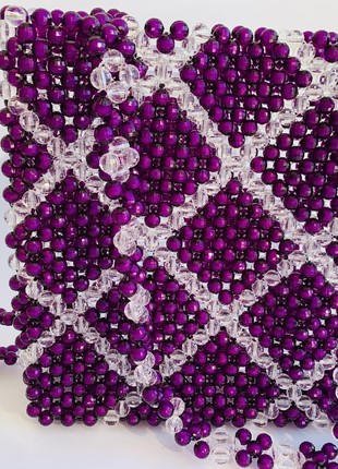 women's stylish bag. decoration for the image. bag made of beads. a gift for a girl5 photo