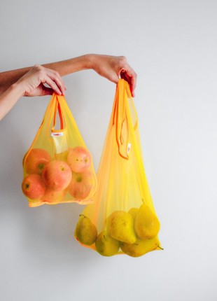 Reusable grocery mini tote bag handmade. Shopper bag, packing.3 photo