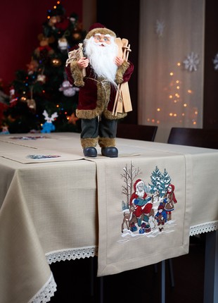 Table runner with embroidery "Did Moroz" 393-19/00