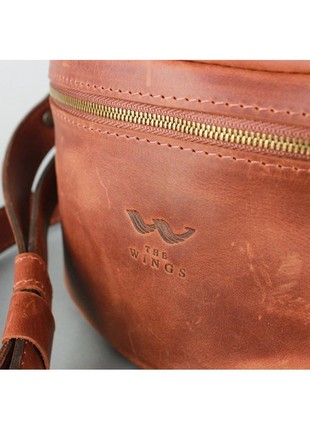 Leather waist bag light brown vintage The Wings TW-BeltBag-kon-crz6 photo