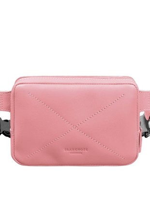 Leather belt bag Dropbag Mini pink BN-BAG-6-pink-peach