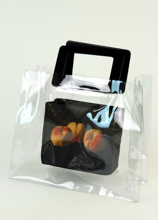A Tote Bag "Apricots", a series «A Masterpiece in Your Bag», (Still Life with Apricots, Adriaen Coorte, 1698)1 photo