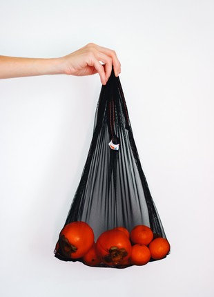 Tote bag of mesh, handmade. shopper bag, packing.2 photo