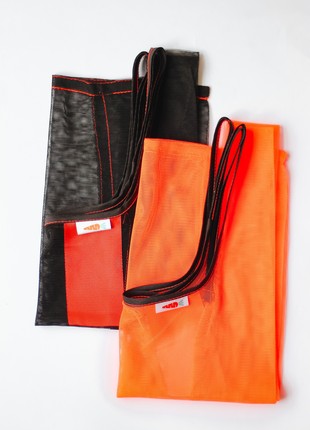 Tote bag of mesh, handmade. shopper bag, packing.