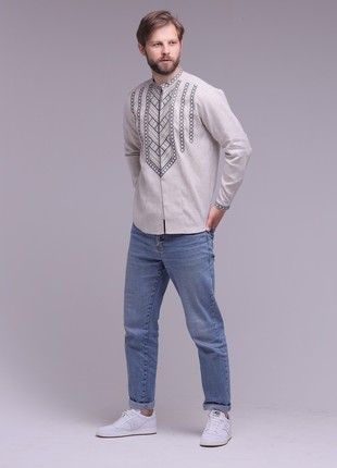 Men's shirt "Mountains" natural2 photo